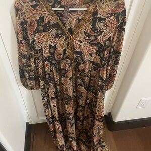 Paisley Print Maxi Dress